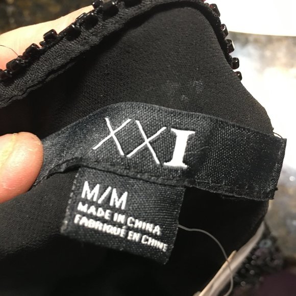 Forever 21 Vintage Butterfly Poncho Sequin Top - Showstopper Medium  Box Sw2 CL - Picture 3 of 10